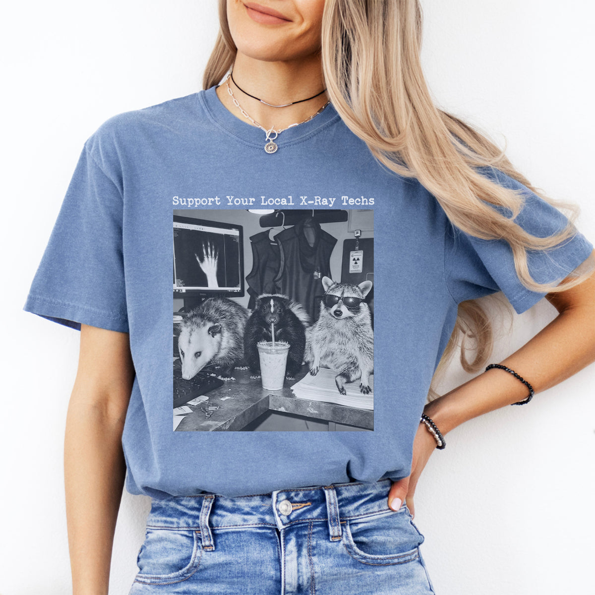 Radiology Humor Graphic T-Shirt – "Support Your Local X-Ray Techs"