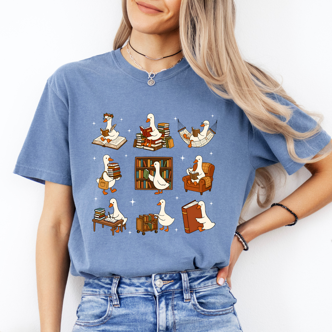 Silly Goose Book Lover Tee