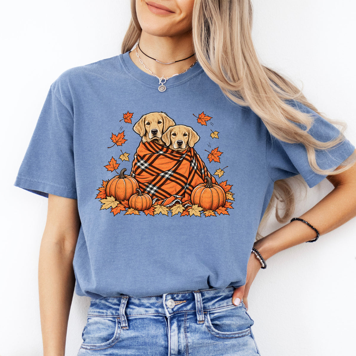 T-shirt d’automne Golden Retriever
