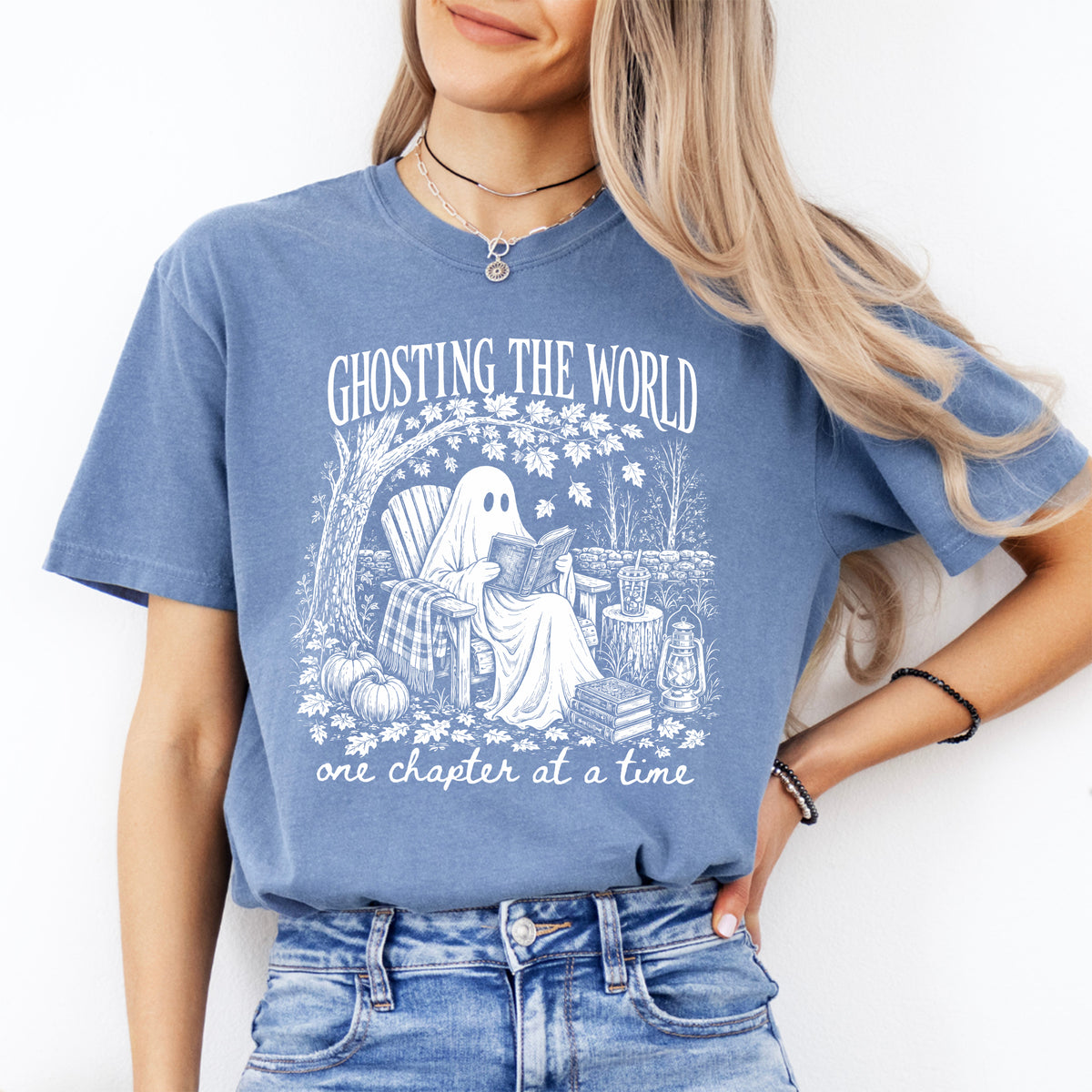T-shirt de lecture fantôme tendance