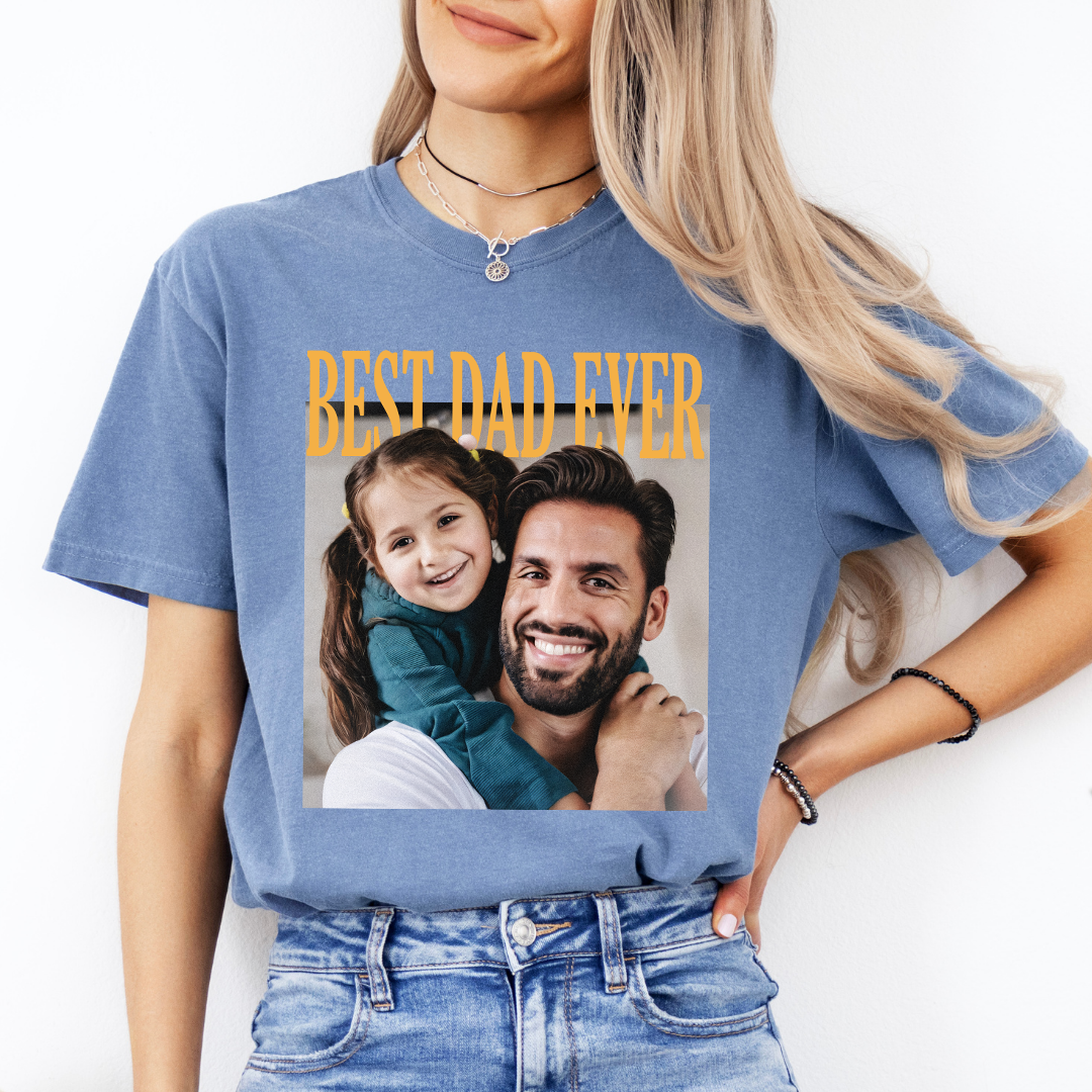 Personalized Best Dad Ever With Photo Tee
