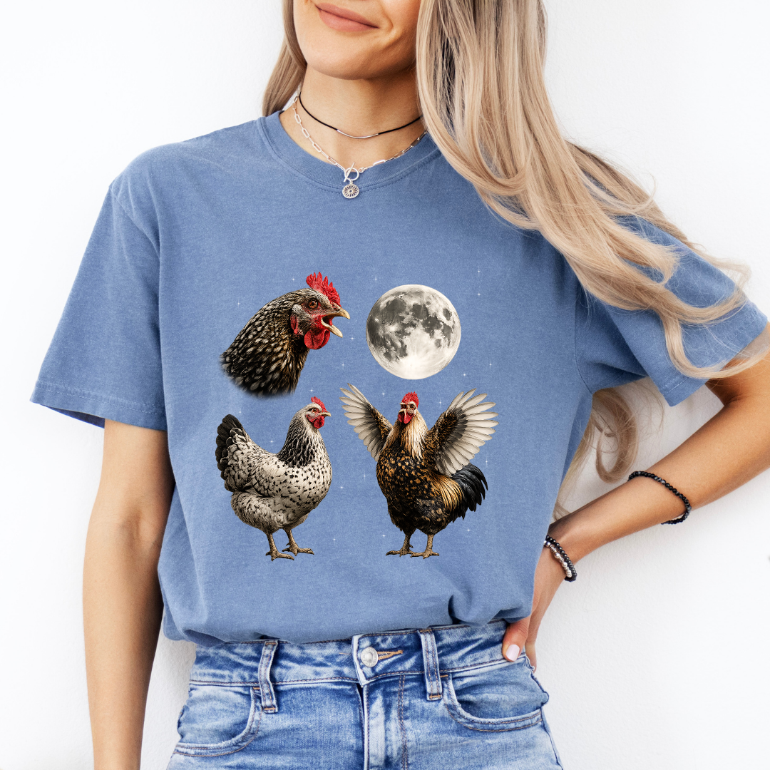 Chicken Howling at Moon Tee