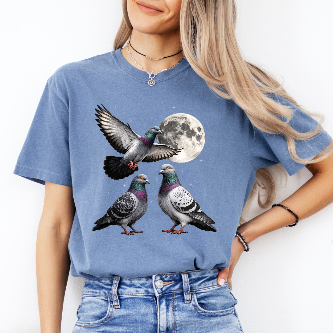 Three Pigeon Retro Graphic Tee