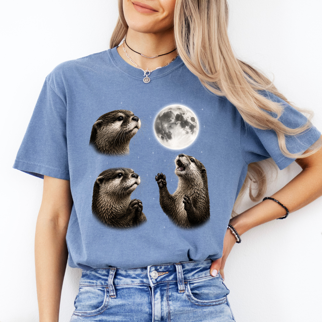 Three Otters Moon Tee