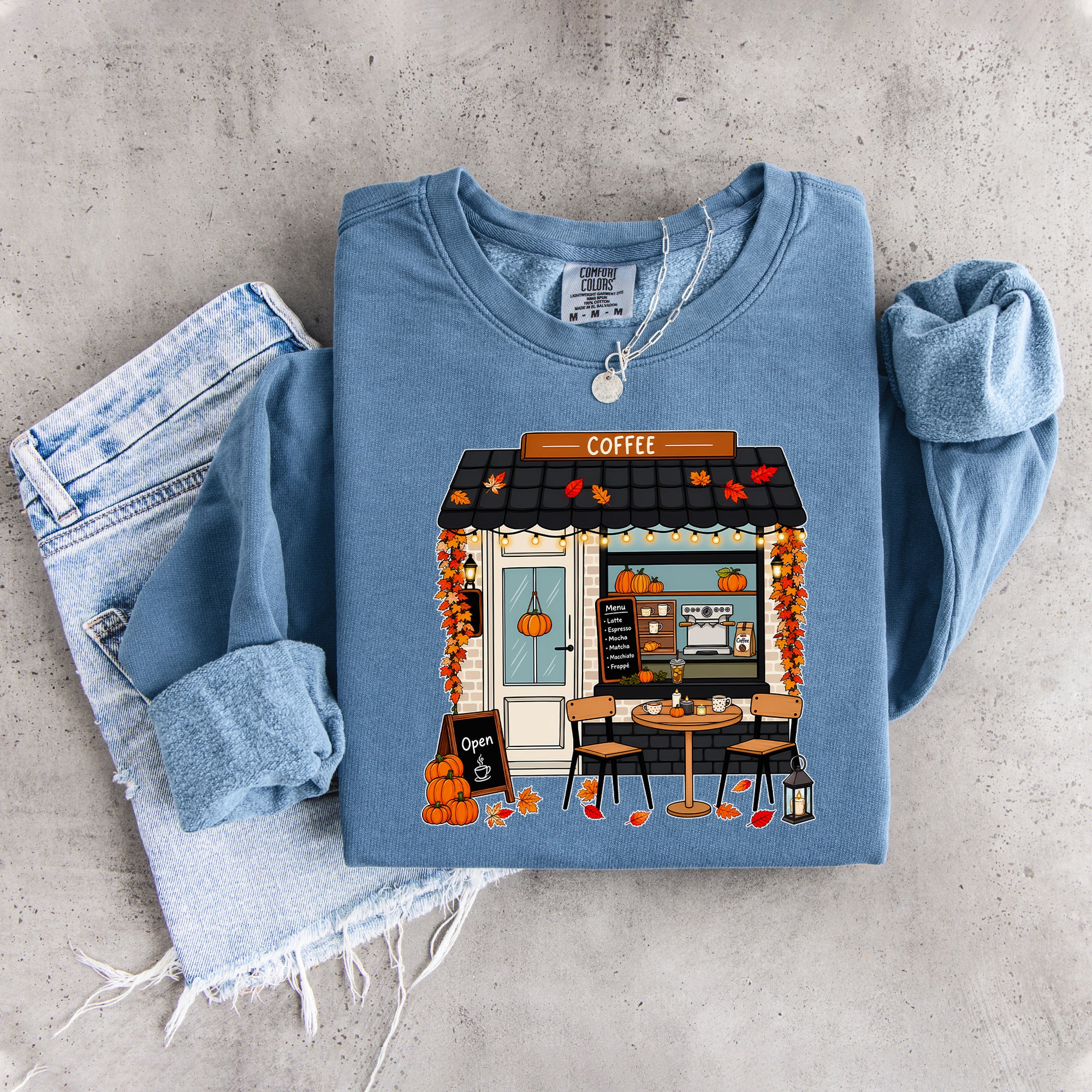 Vintage Fall Coffee Shop Sweatshirt