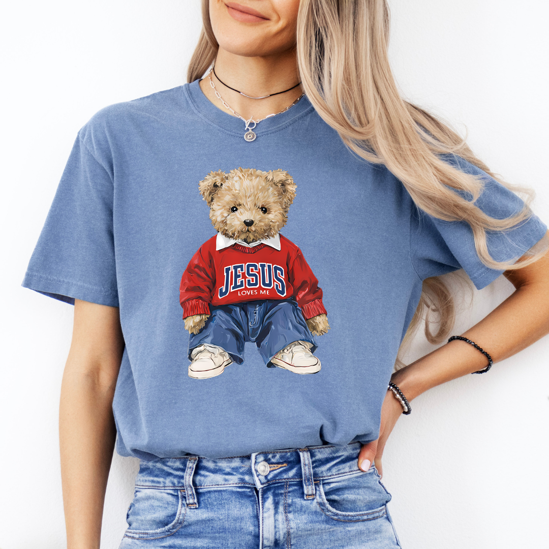 Jesus Loves Me Teddy Bear Tee