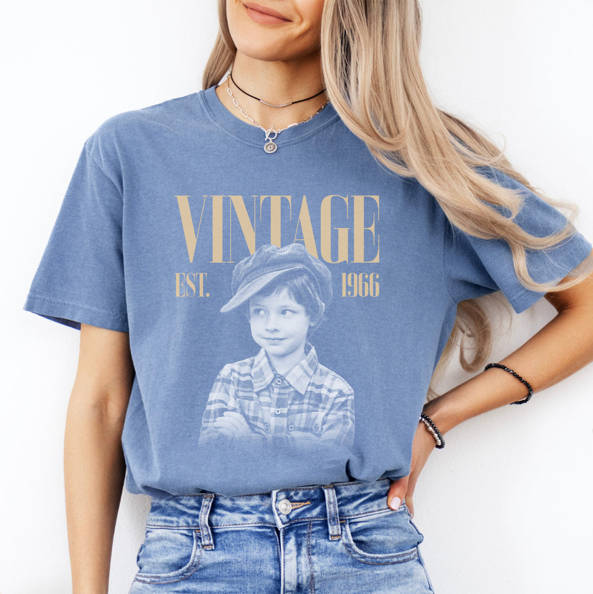Personalisierbares Vintage-Fotoshirt von 1966