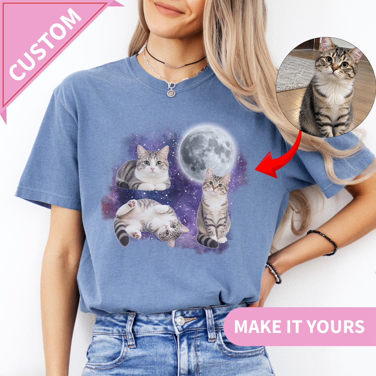 Personalized Pet Howling To Moon Tee