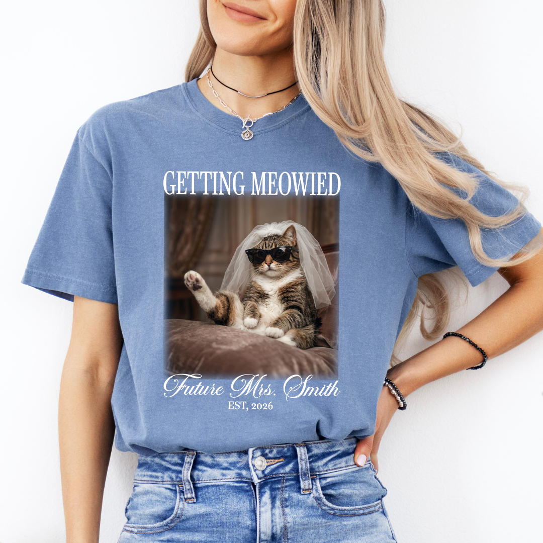 Personalized Getting Meowied Future Mrs Tee