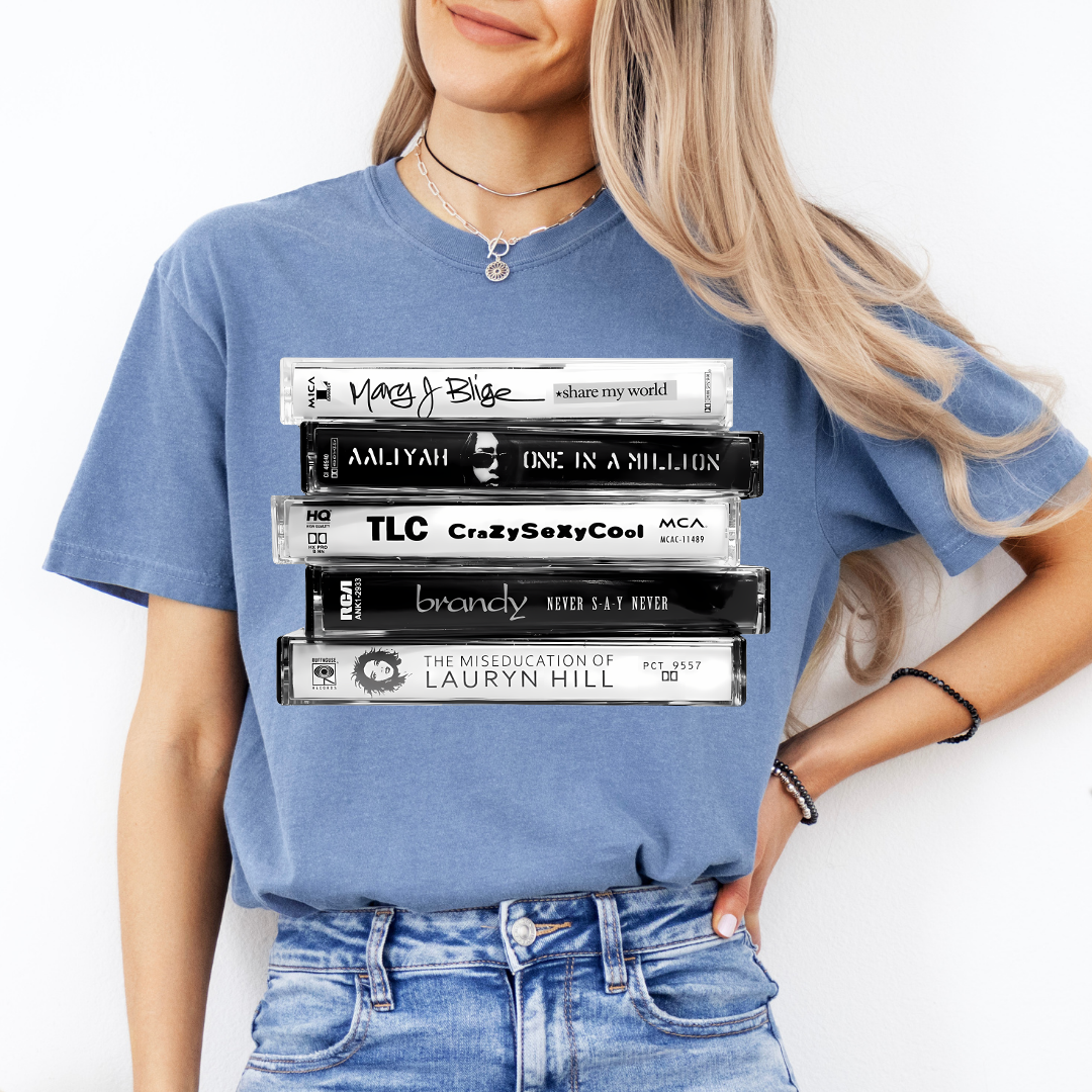 Vintage 90s Female Singers Cassette Tee