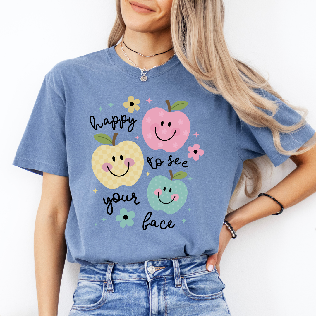 Happy To See Your Face Back To School Tee