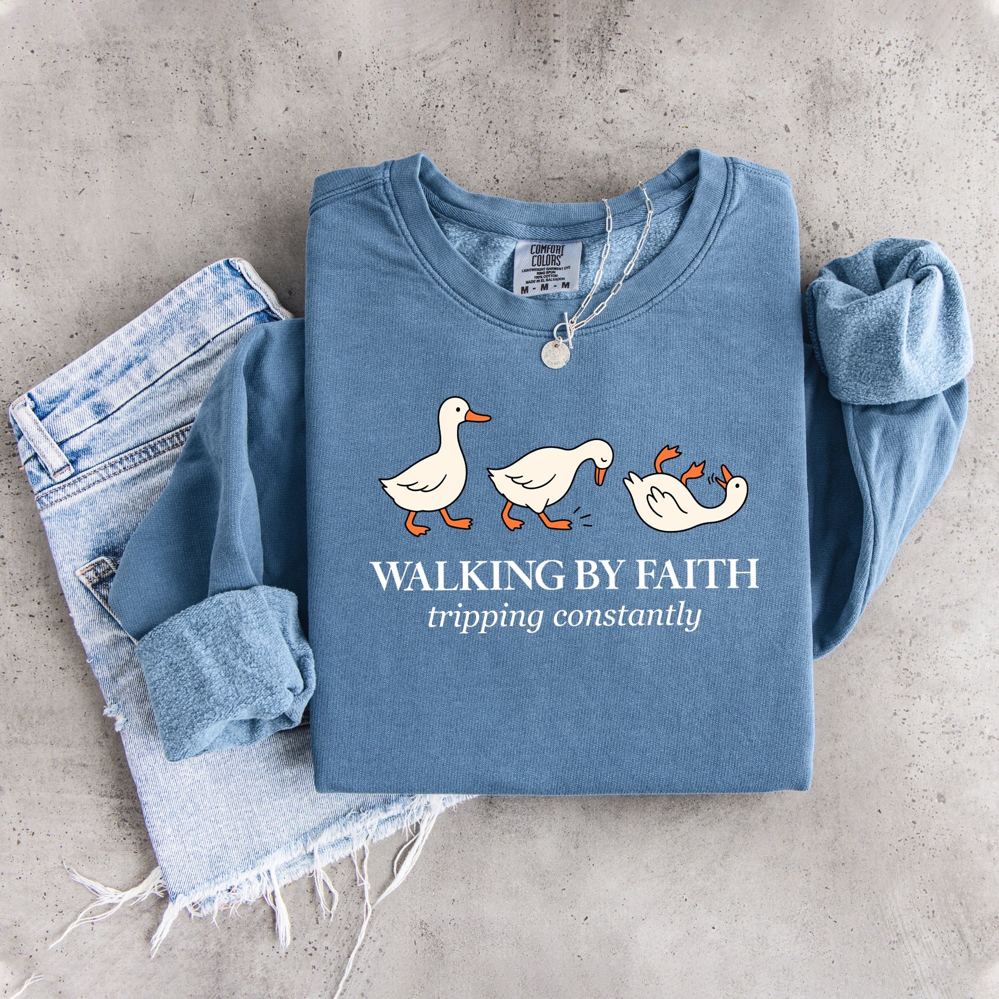 Walking By Faith Tripping Constantly Sweatshirt