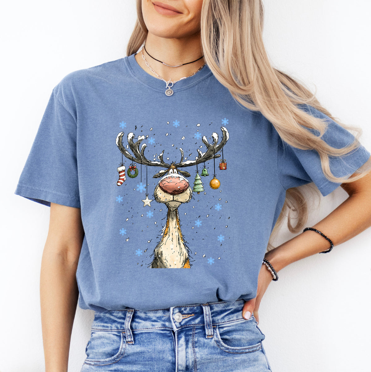 Cute Christmas Reindeer Tee