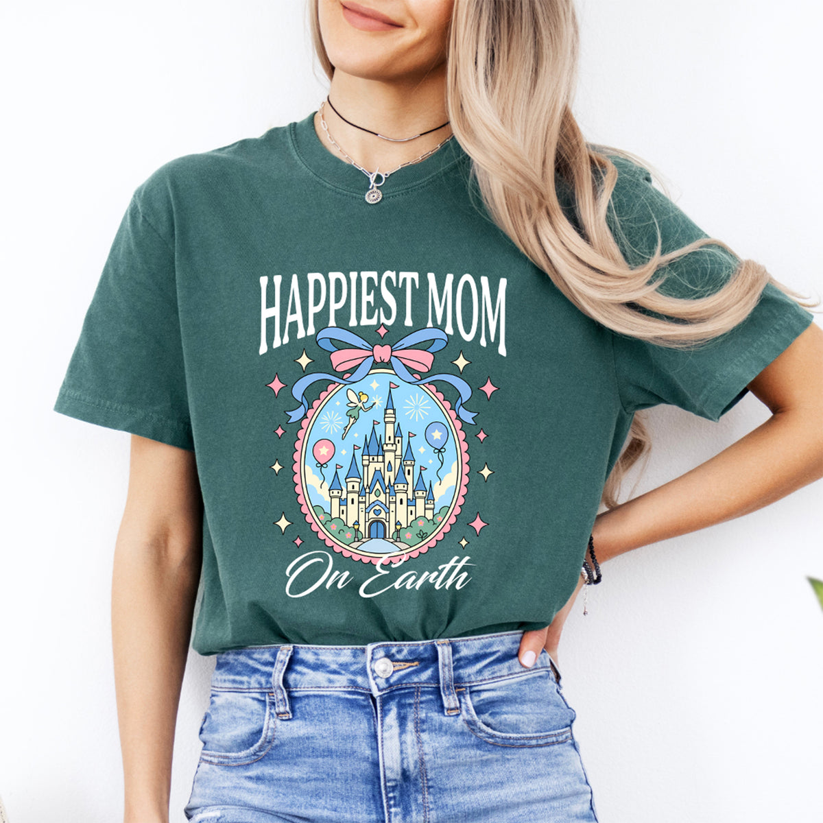 Retro-T-Shirt „Glücklichste Mama der Welt“