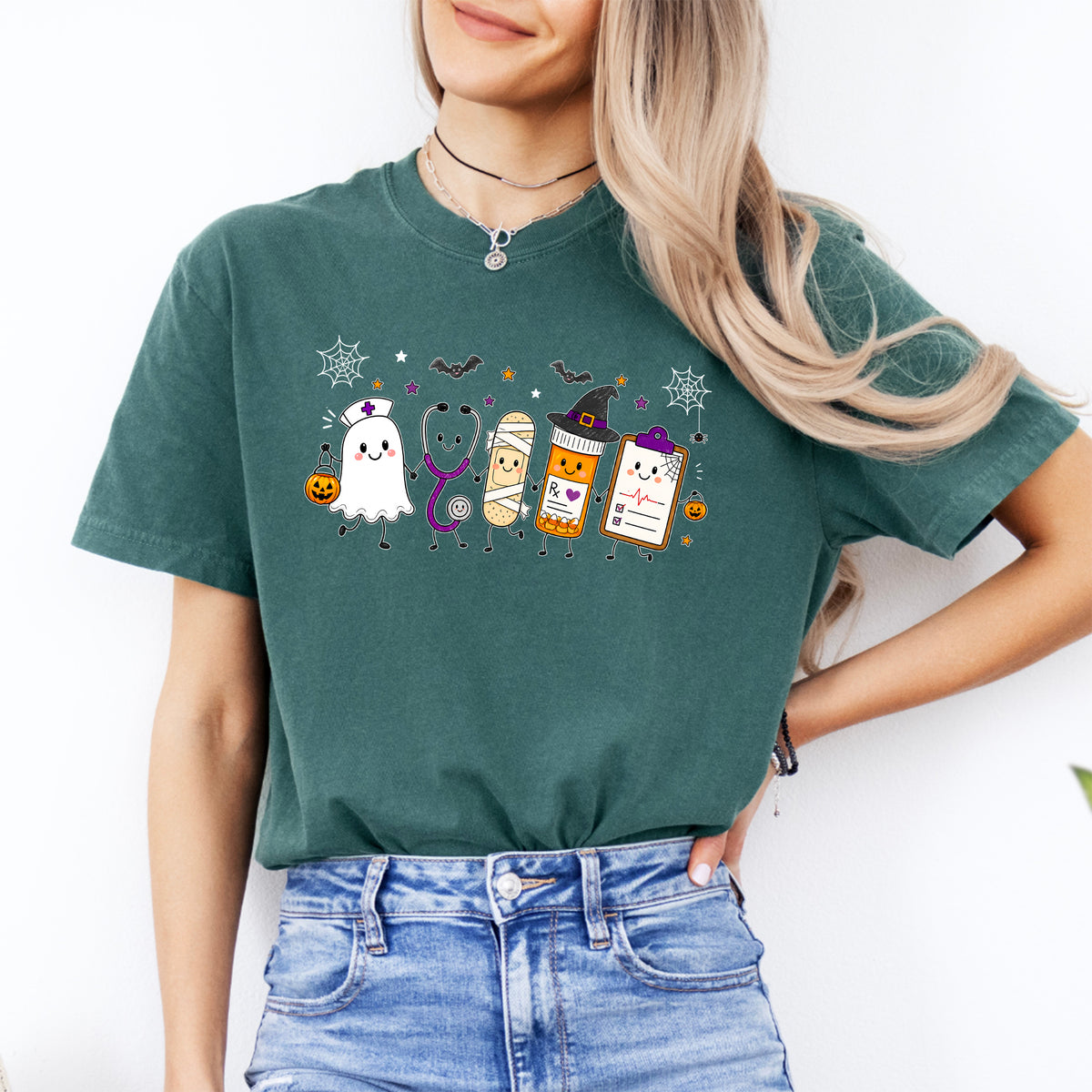 Halloween Nursing Doodle Tee