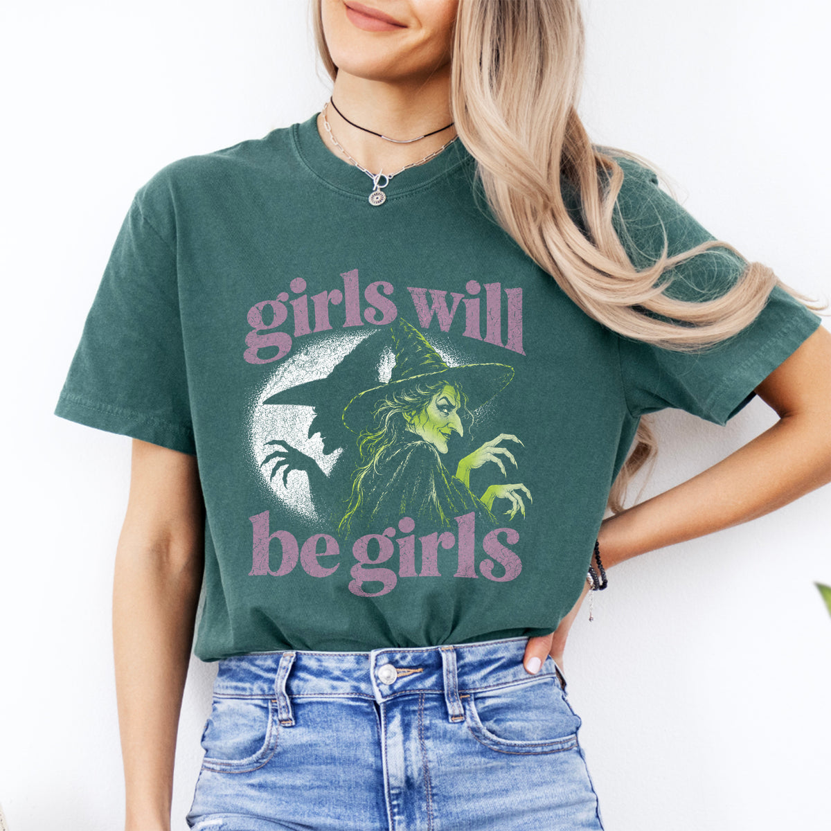 T-shirt féministe et sorcière « Girls Will Be Girls »
