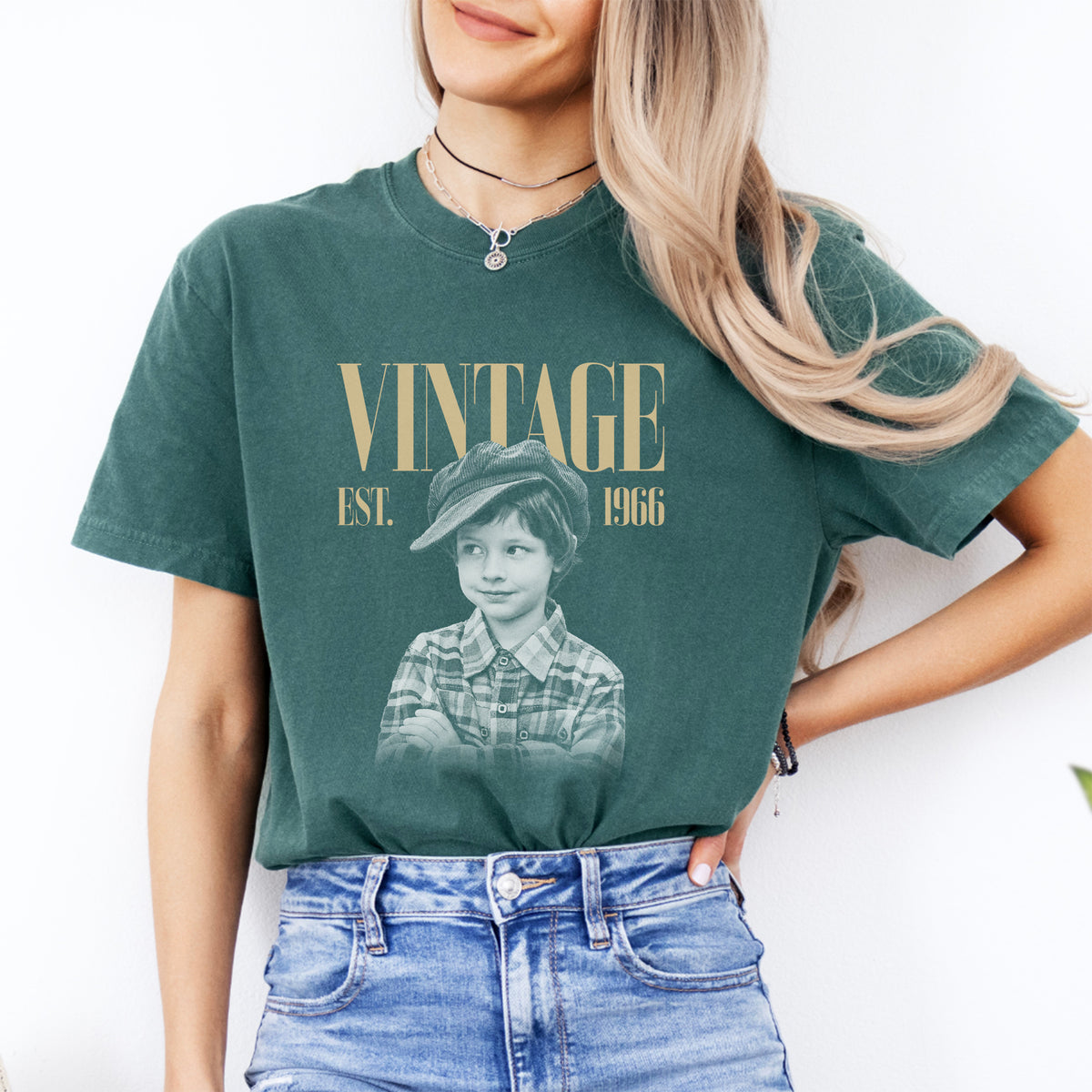 Personalisierbares Vintage-Fotoshirt von 1966