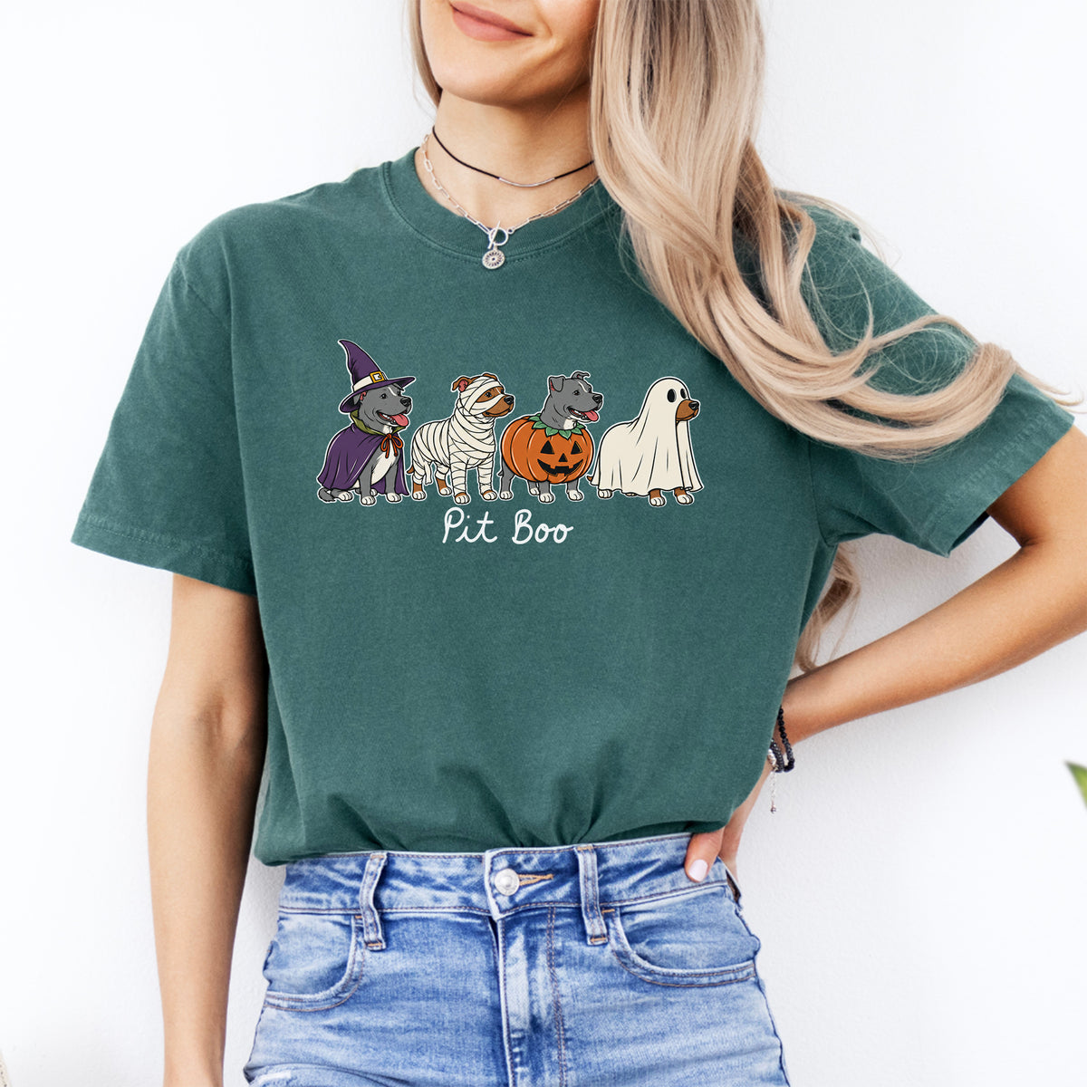 Pit Boo Halloween Pitbull Costume Tee