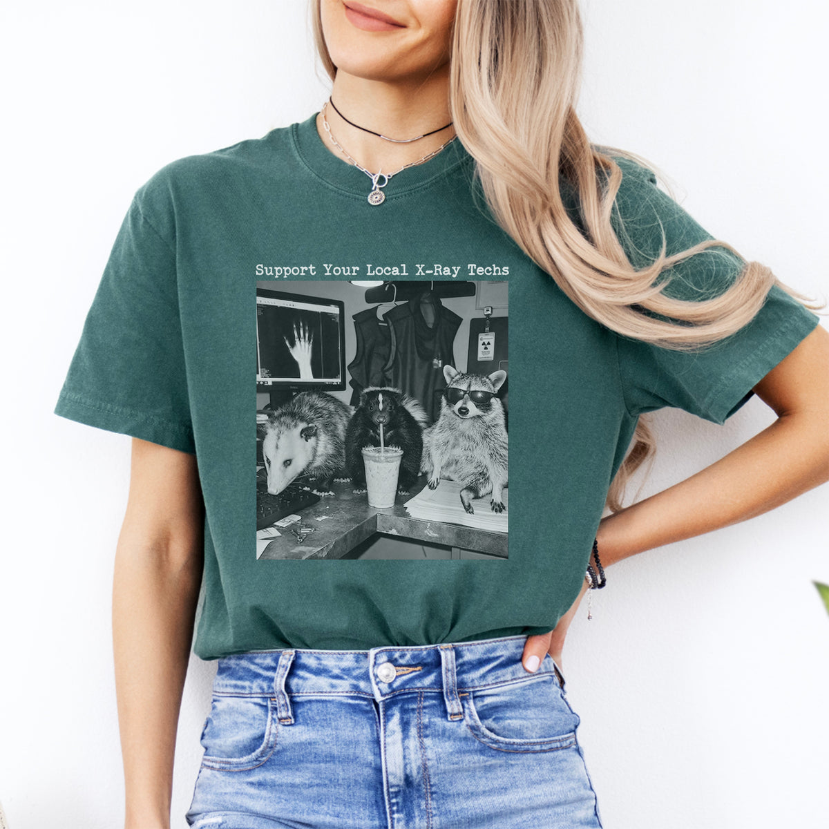 Camiseta «Apoya a tus técnicos locales de radiología»