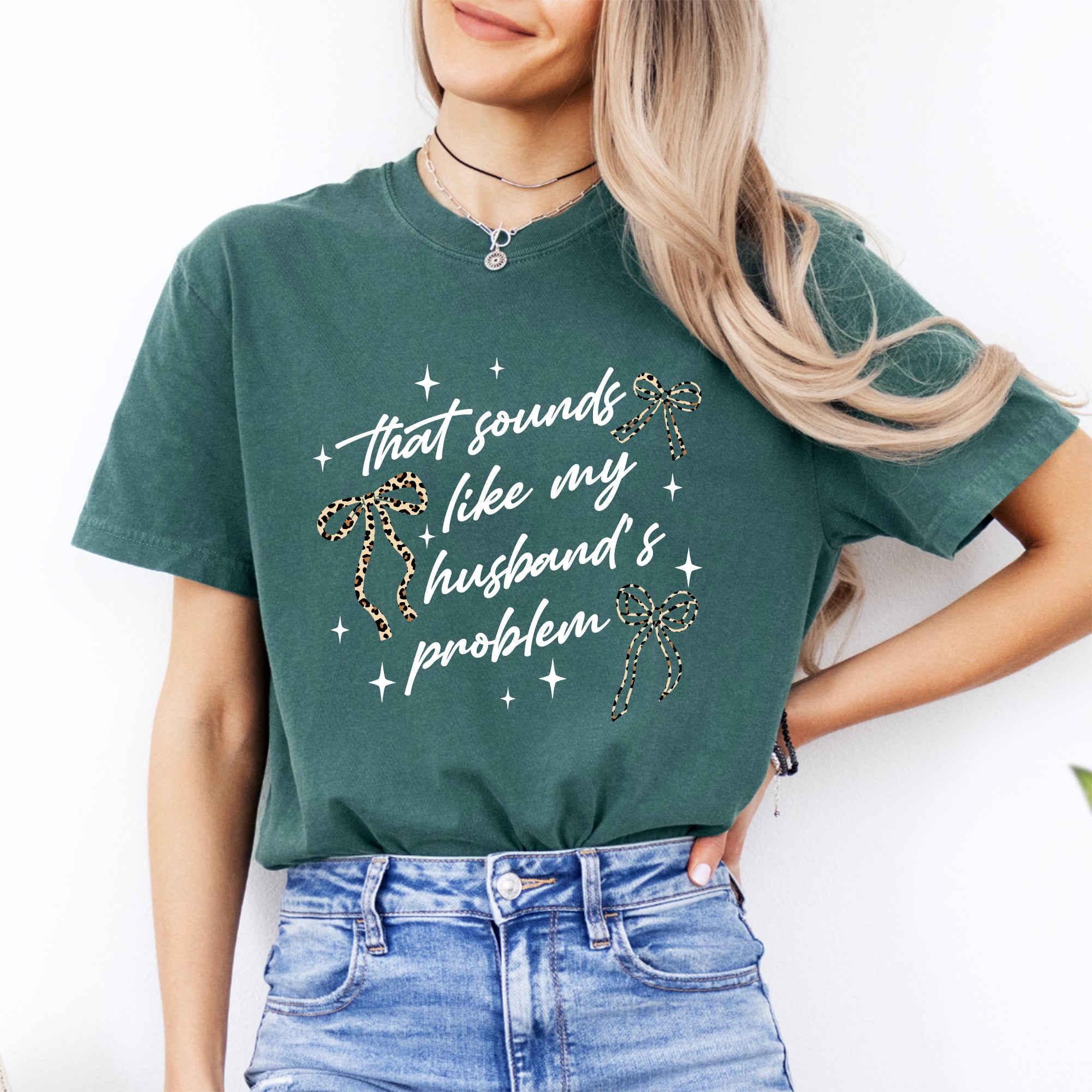 T-Shirt „Das klingt nach dem Problem meines Mannes“
