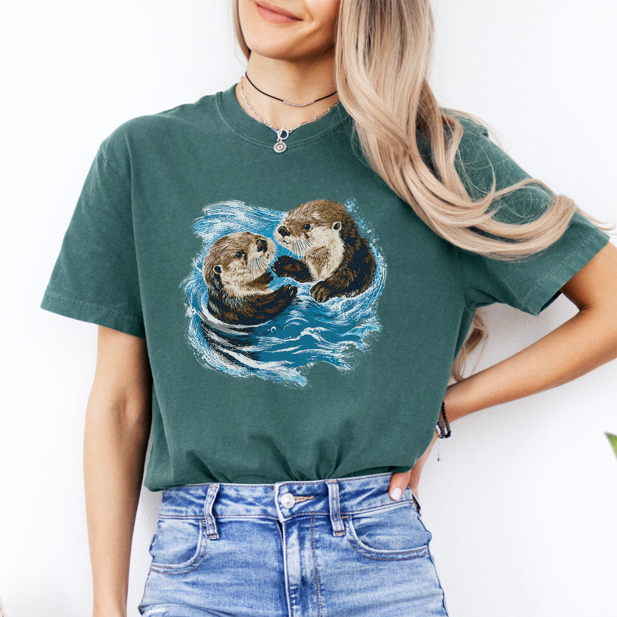 Niedliches T-Shirt mit Seeotter-Motiv