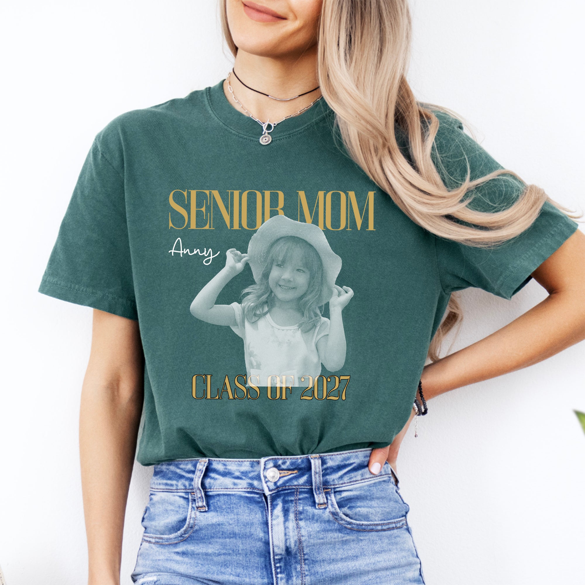 Personalisiertes T-Shirt für Mütter von Schulabgängern 2027