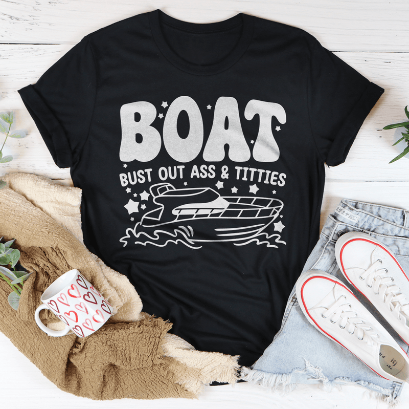 Boat bust Out Tee Black Heather / S Peachy Sunday T-Shirt