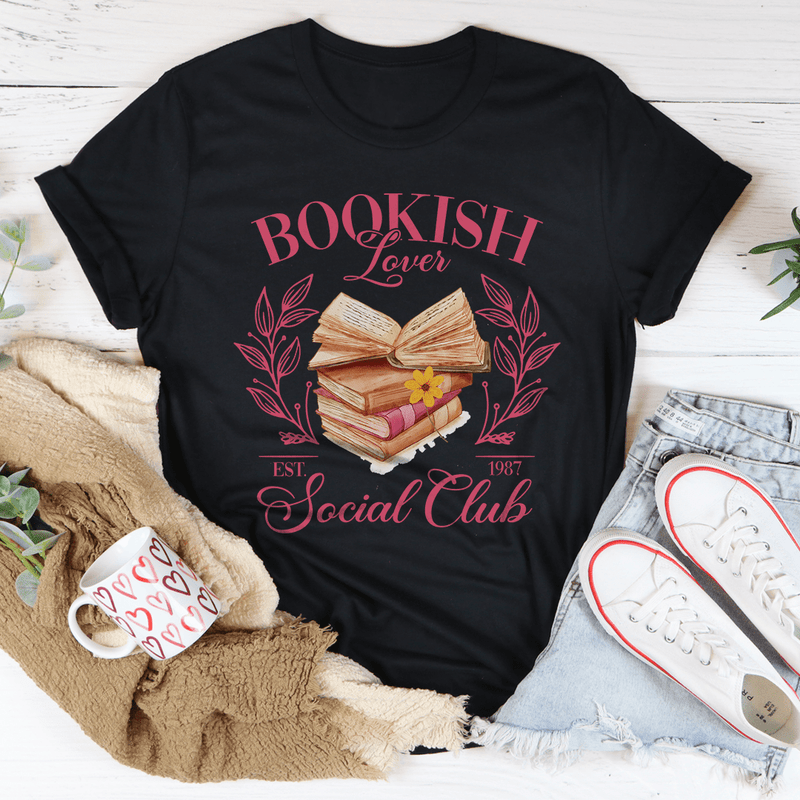 Bookish Lover Social Club Tee Black Heather / S Peachy Sunday T-Shirt