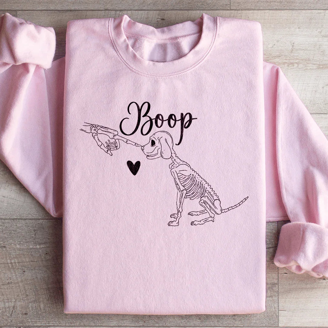 Boop Cute Dog Sweatshirt Light Pink / S Peachy Sunday T-Shirt