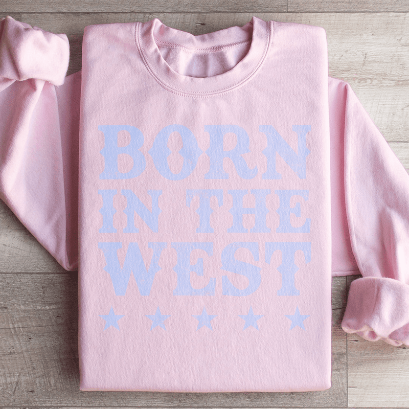 Born In The West Sweatshirt Light Pink / S Peachy Sunday T-Shirt