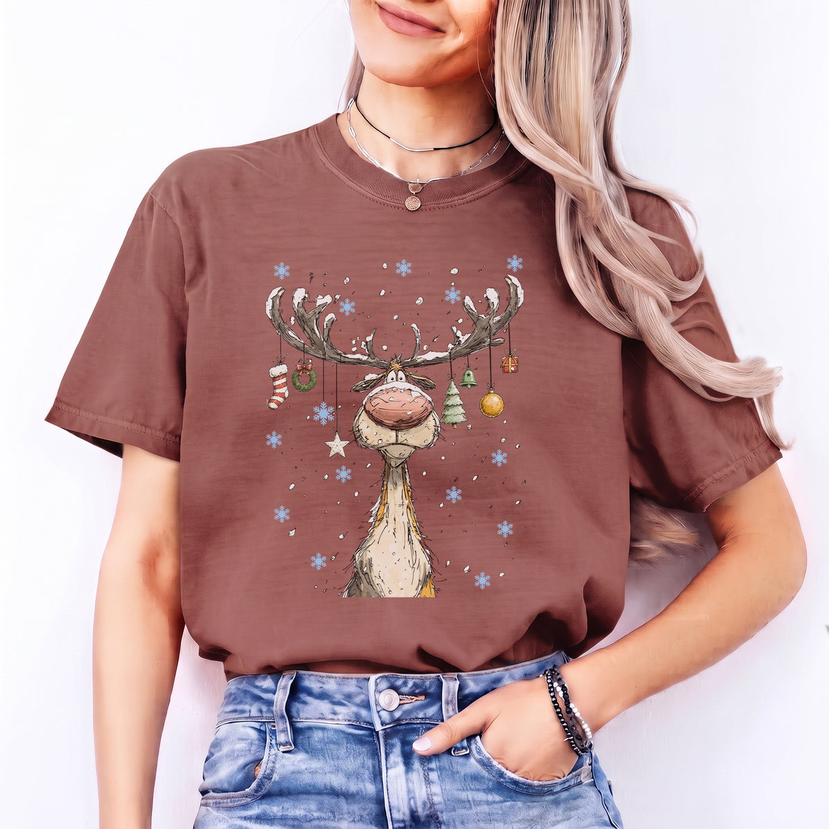 Cute Christmas Reindeer Tee
