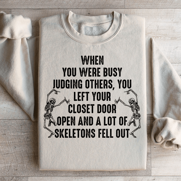 Busy Judging Others Sweatshirt Sand / S Peachy Sunday T-Shirt
