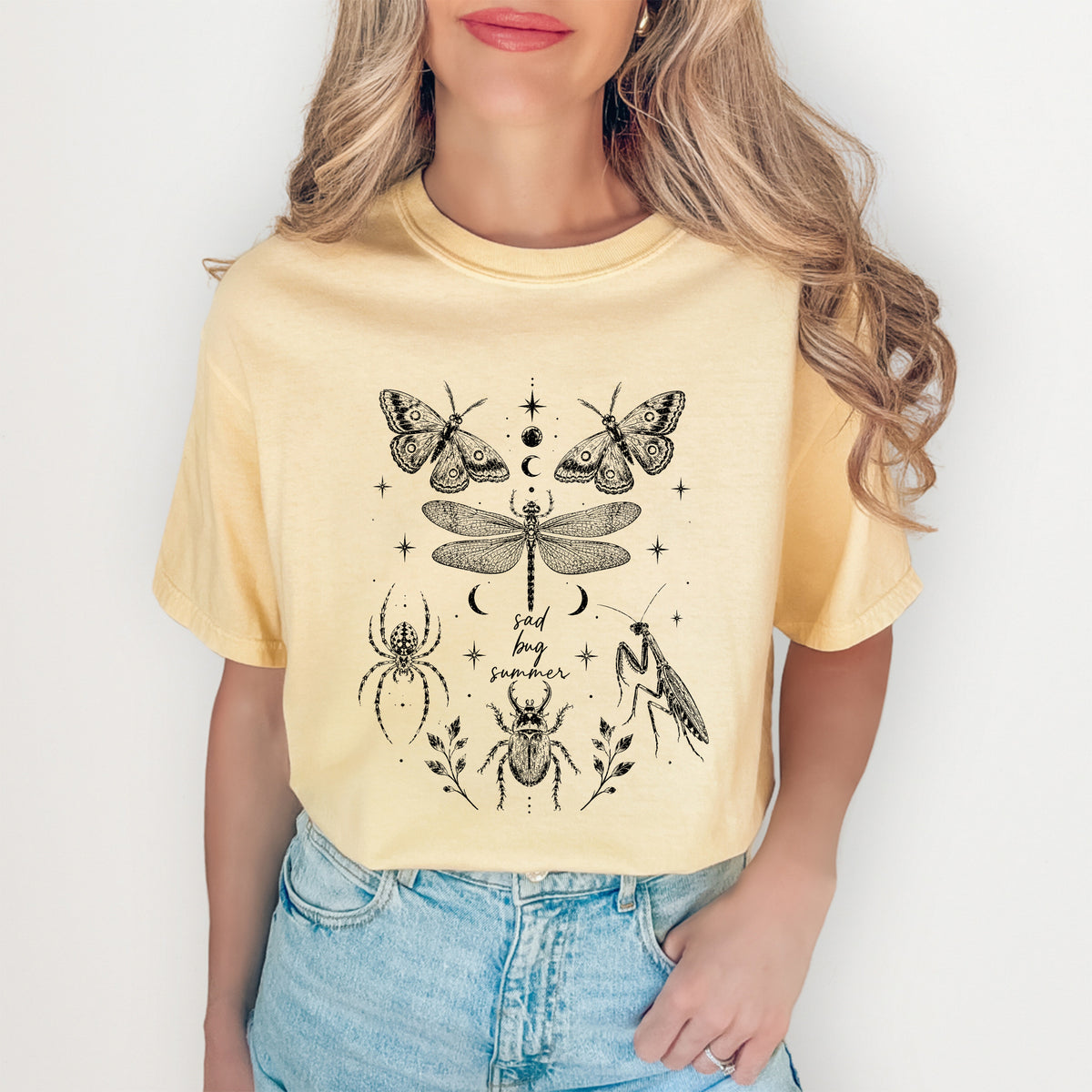 Retro-T-Shirt „Trauriger Käfer“ für den Sommer
