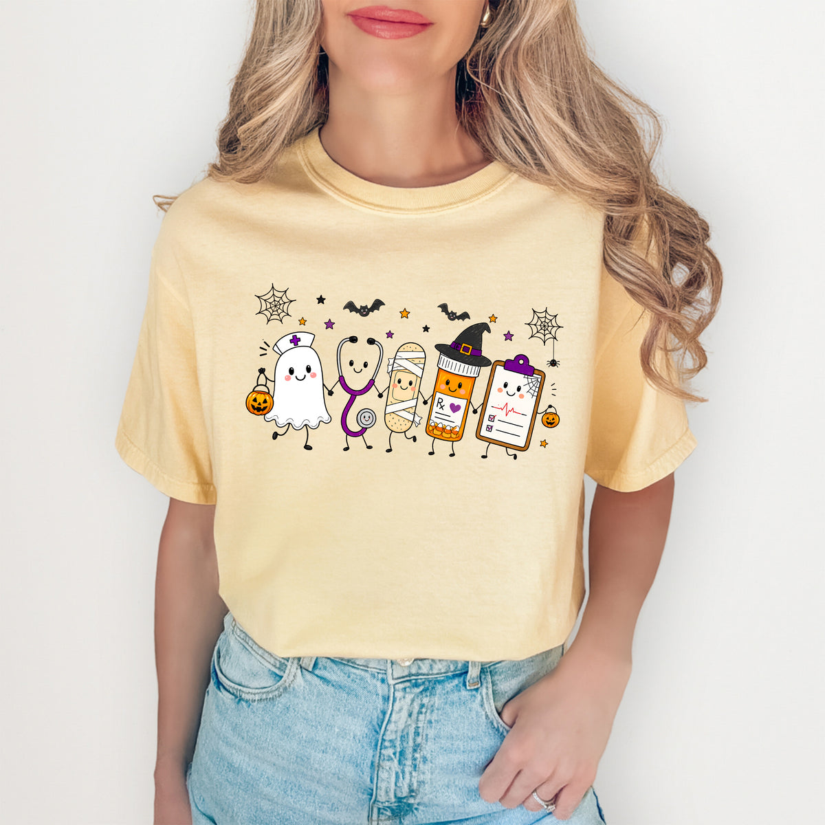 Halloween Nursing Doodle Tee