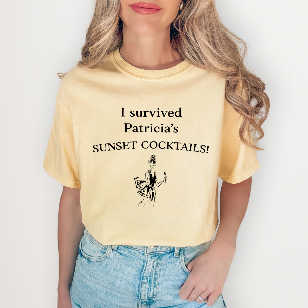 I Survived Patricia's Sunset Cocktails Tee