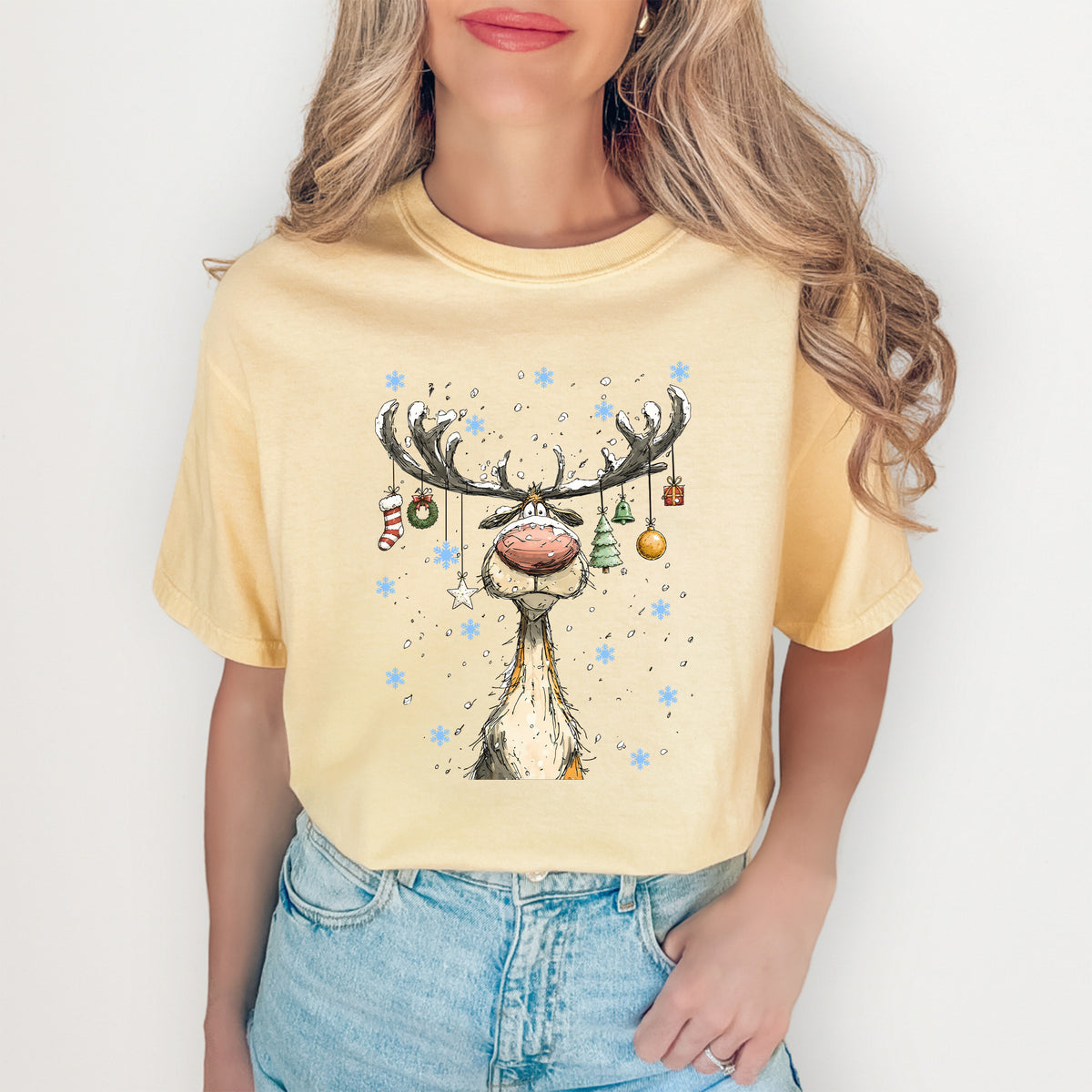 Cute Christmas Reindeer Tee
