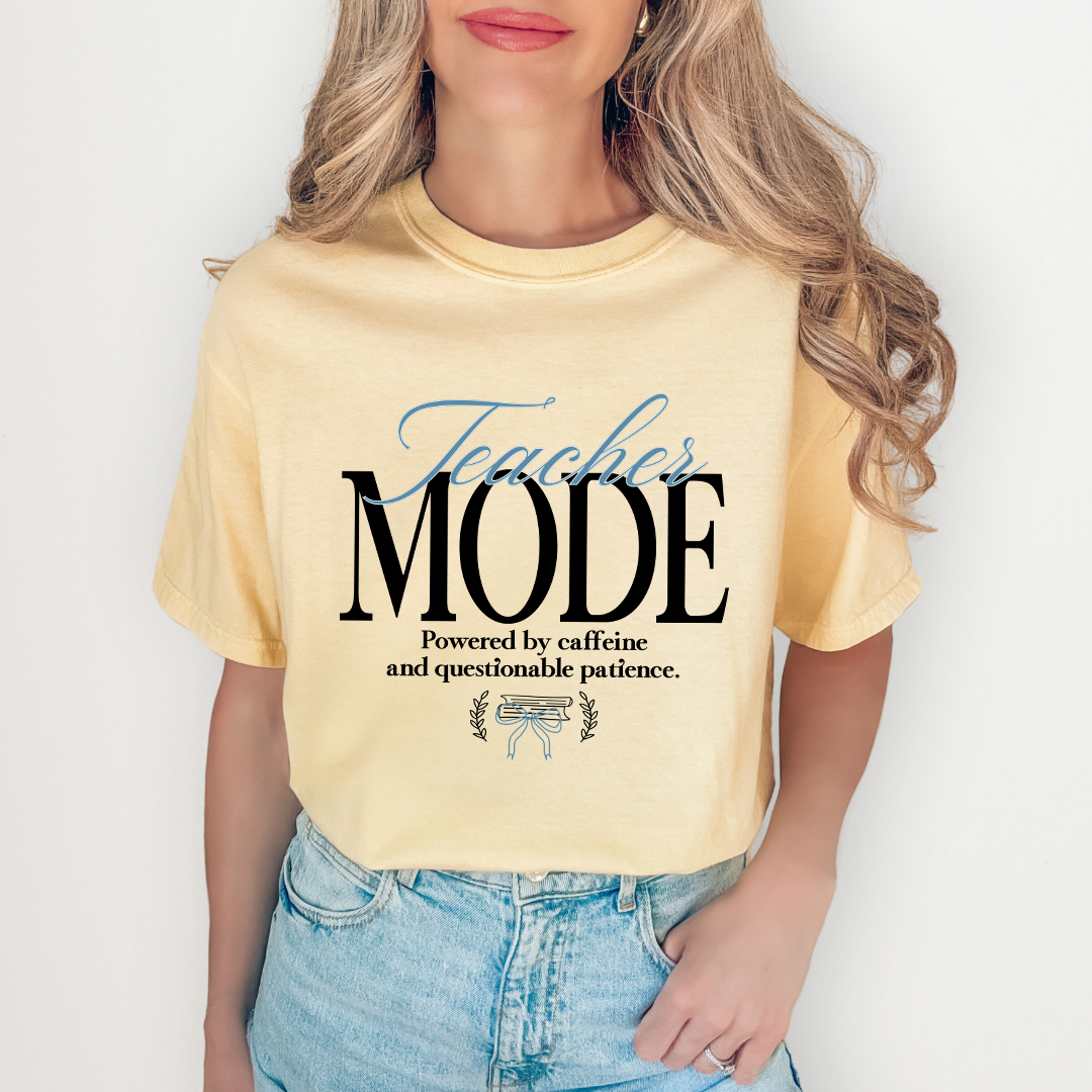 Teacher Mode Powered by Caffeine Tee