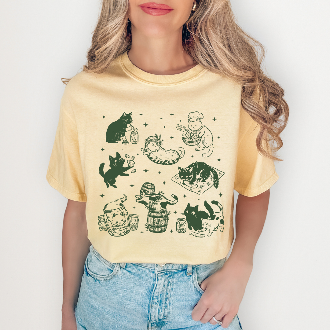 Cute Cat Pickle Lover Tee
