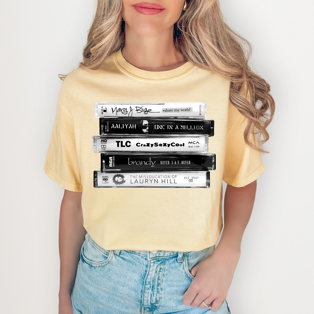 Vintage 90s Female Singers Cassette Tee