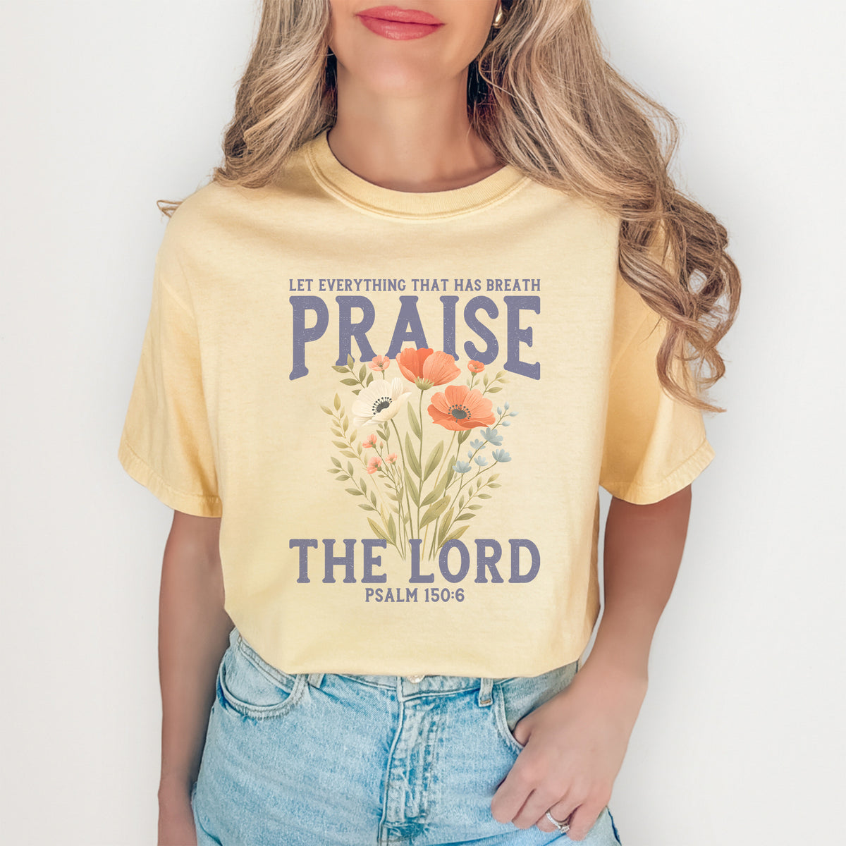 Glaubens-Shirt mit Schriftzug – „Lobet den Herrn“ Psalm 150:6