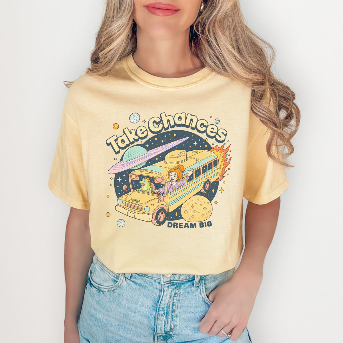 90s Science Teacher Nostalgia Graphic Top Take Chances DREAM BIG