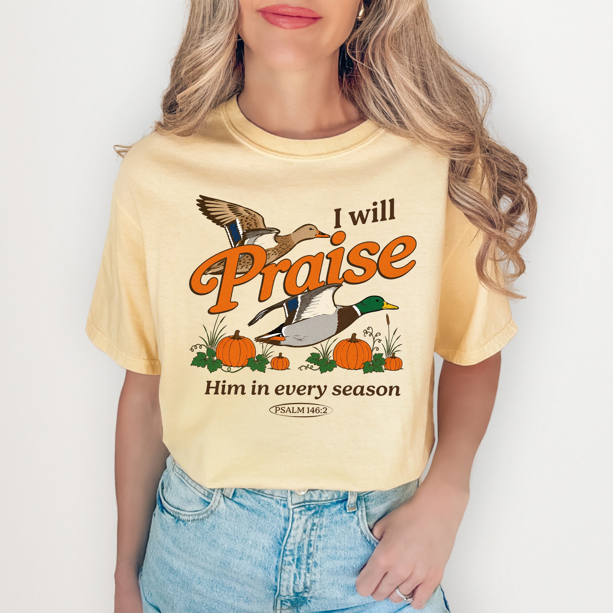 T-Shirt „Ich werde ihn jede Jahreszeit preisen“