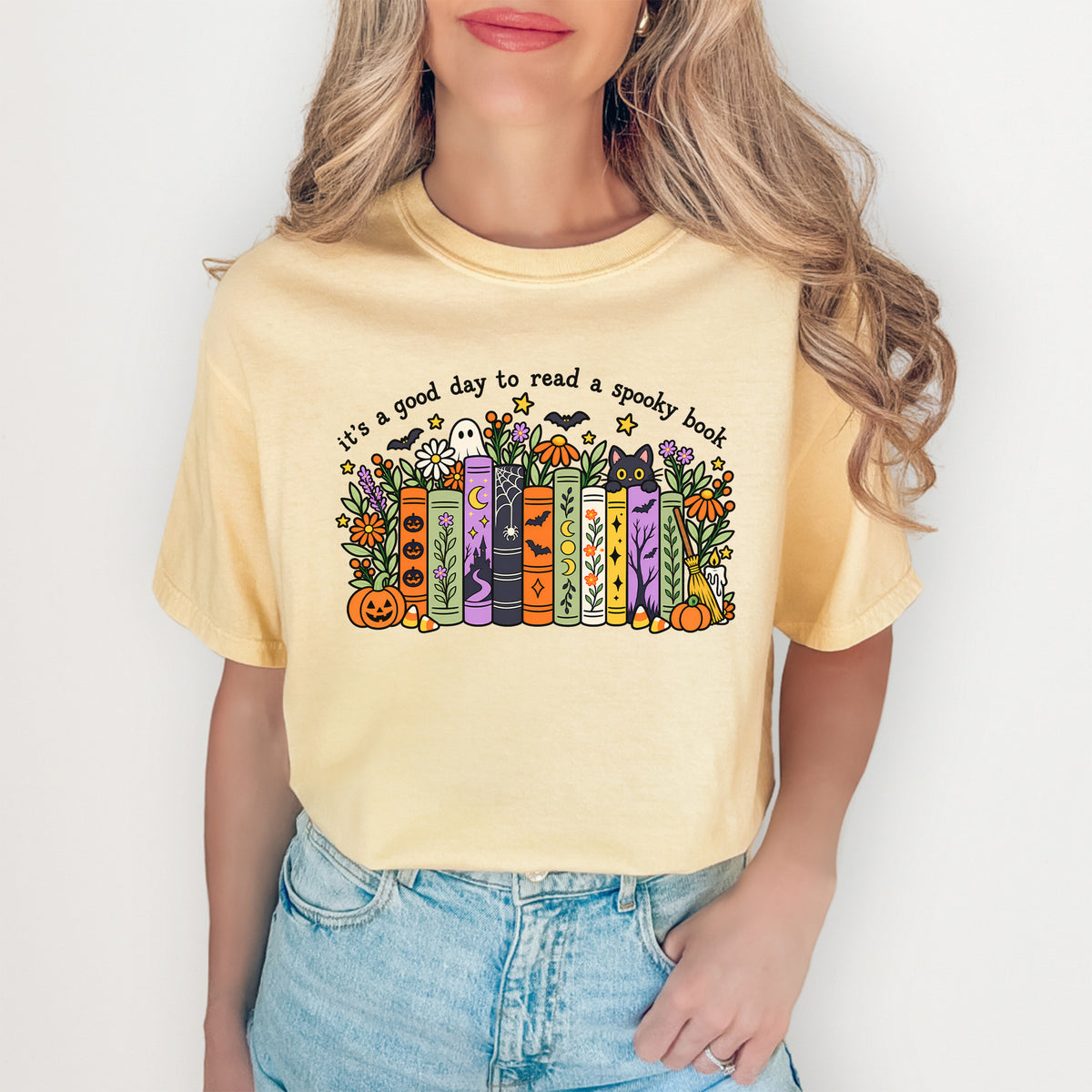 Camiseta «Hoy es un buen día para leer un libro de miedo»