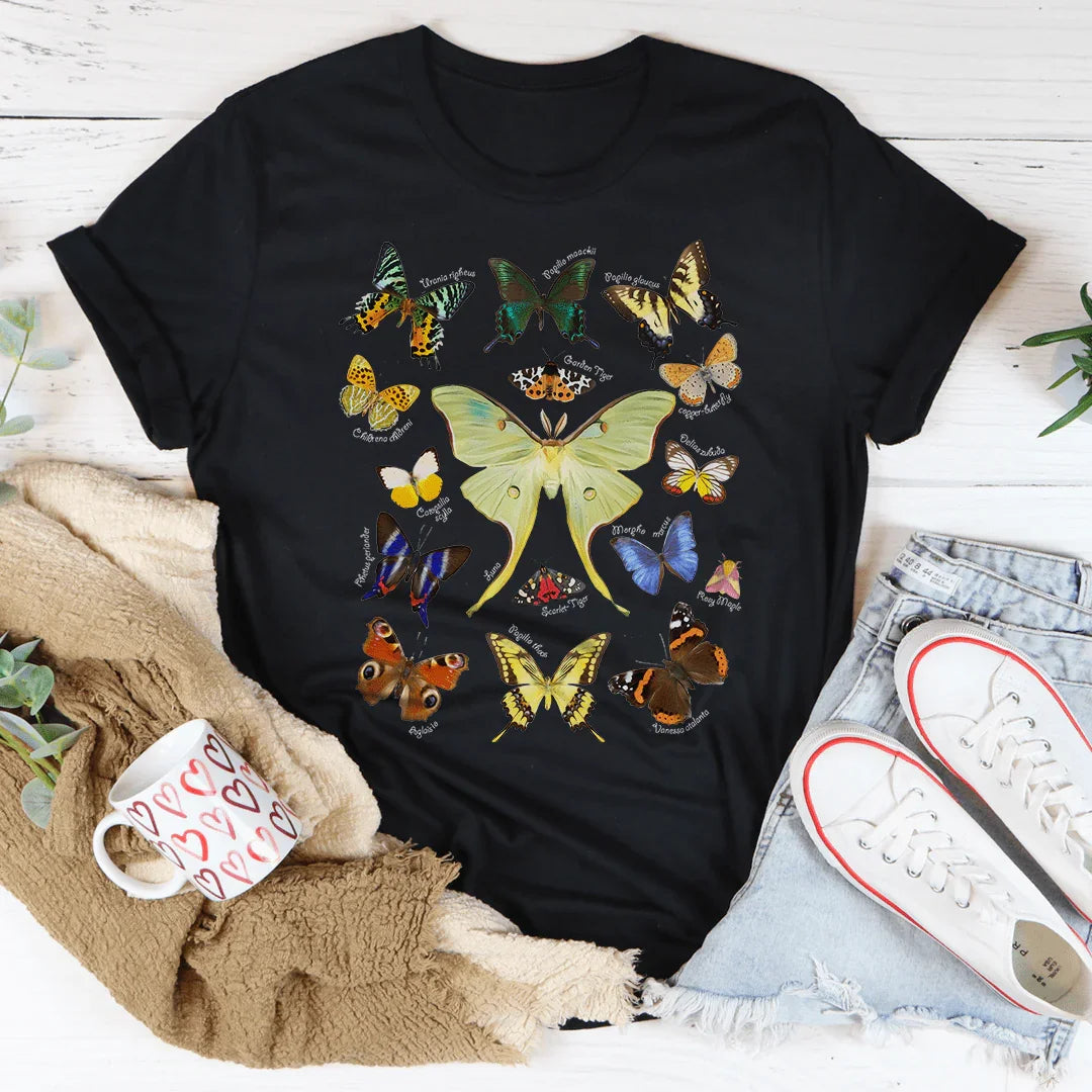 Butterflies Tee Black Heather / S Peachy Sunday T-Shirt