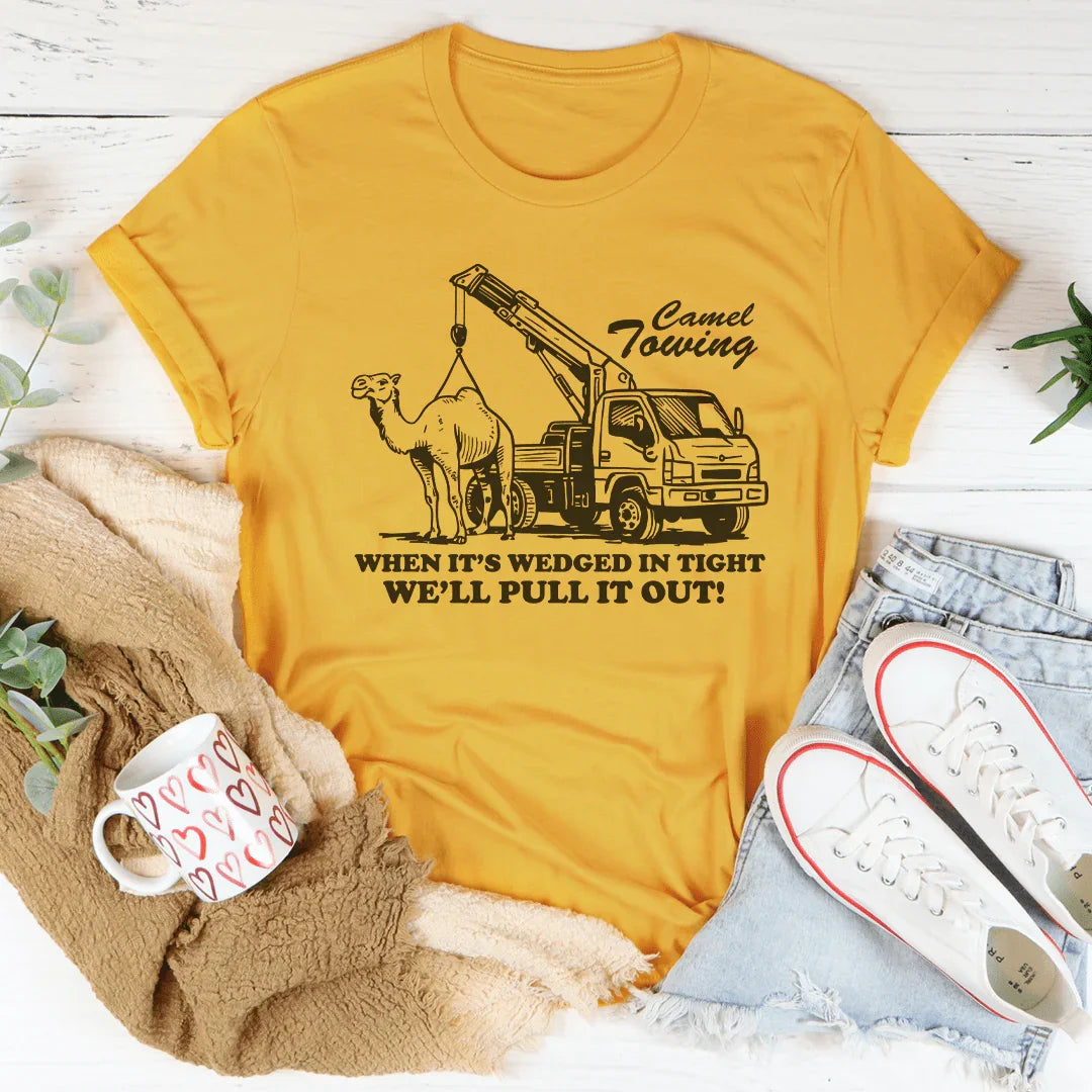 Camel Towing When It's Wedged In Tight Tee Mustard / S Peachy Sunday T-Shirt