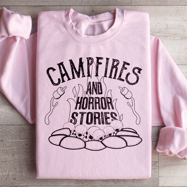 Campfires & Horror Stories Sweatshirt Peachy Sunday T-Shirt