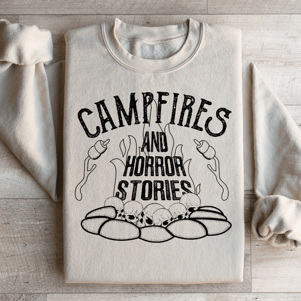 Campfires & Horror Stories Sweatshirt Peachy Sunday T-Shirt