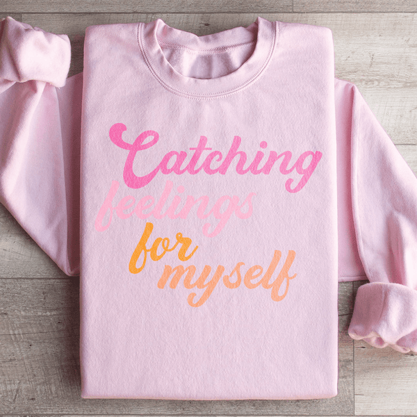 Catching Feelings Sweatshirt Light Pink / S Peachy Sunday T-Shirt