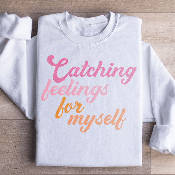 Catching Feelings Sweatshirt White / S Peachy Sunday T-Shirt