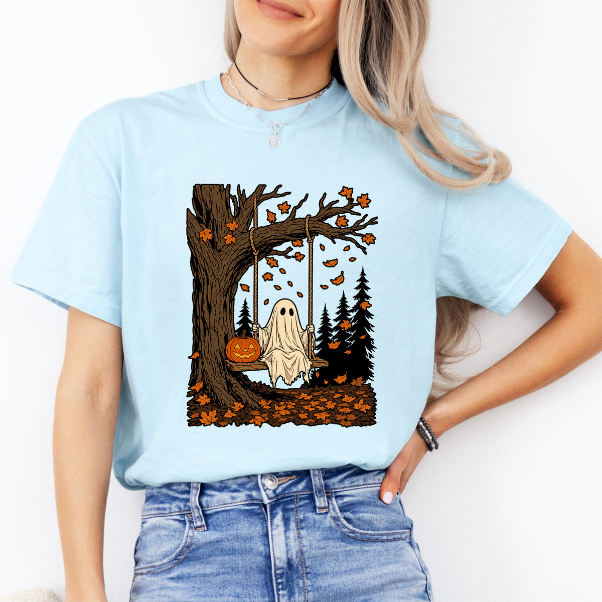 Camiseta vintage de Halloween con fantasma de los 90s